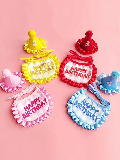 Cat Birthday Scarf Hat