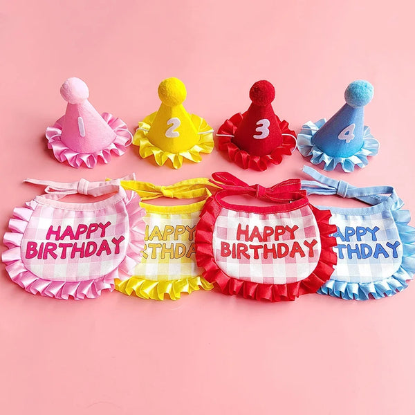 Cat Birthday Scarf Hat